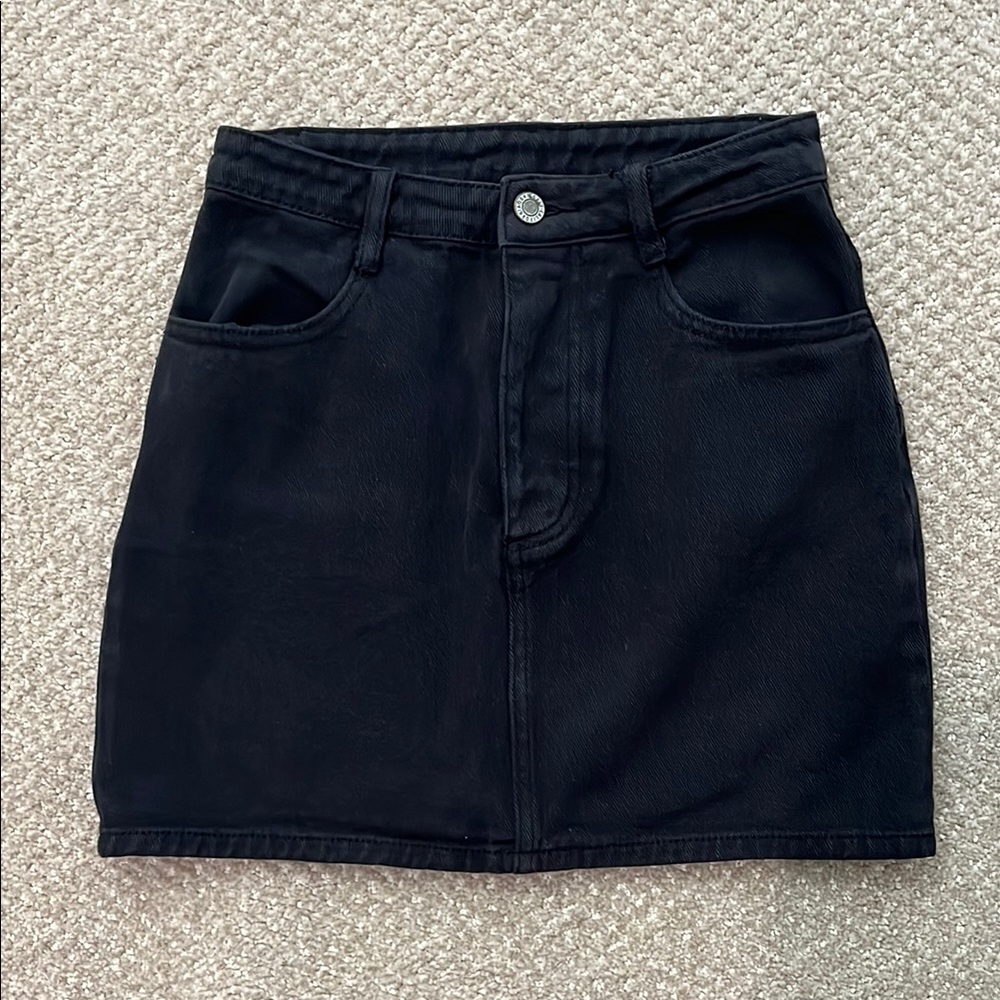 Brandy Melville John Galt Black Denim Skirt